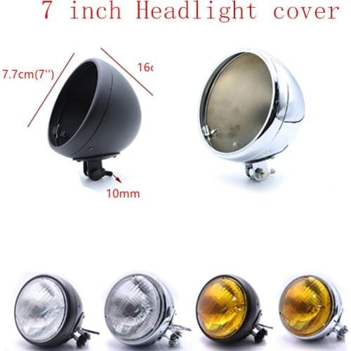 Universal 7" Headlight Housing Headlight Cover Shell Mount Cafe Racer For Harley Honda Yamaha Suzuki Kawasaki Motorcycle