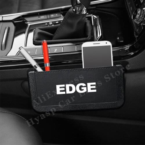 Car Seat Back Storage Box For Ford Edge Accessories Auto Organizer Container Pu Leather Car Styling Interior Parts