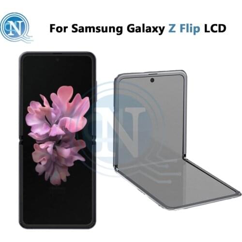 AMOLED For Samsung Galaxy Z Flip LCD Display Touch Panel Digitizer Screen For Samsung SM-F700 F700F F700F/DS LCD +Frame
