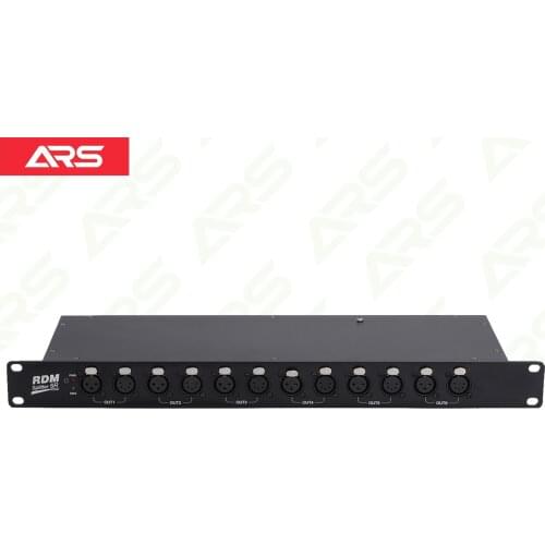 1PC RDM DMX Splitter 6 Way DMX 512 ControllerAmplifer 1U High Quality Controller For DJ Disco LED Moving Head Lights Wedding