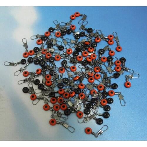 120Pcs/Lot Sea Fishing Space Bean Ocean Fishing Line to Hook Connector Ring Floating Seat with Rolling Swivels + Safety Pin