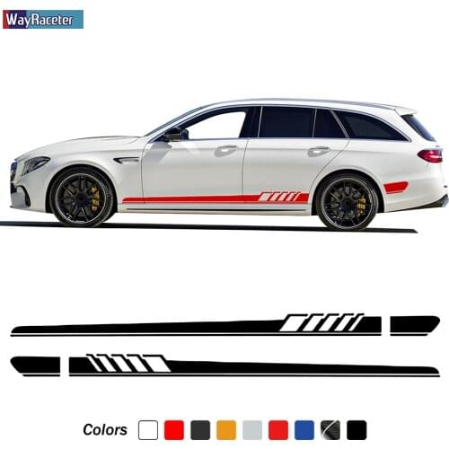 2 Pcs Edition 1 Side Stripes Skirt Sticker Decal For Mercedes Benz E Class W213 S213 E43 E53 E63 AMG A238 C238 E300 Accessories