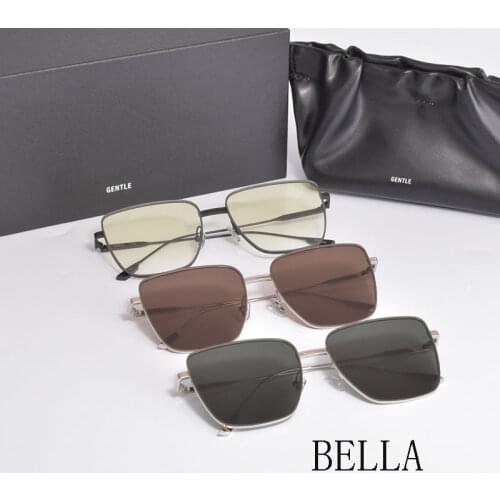 2021 Korean brand design GENTLE BELLA Sunglasses Square Metal Frame UV400 Women Men Sunglasses With original box