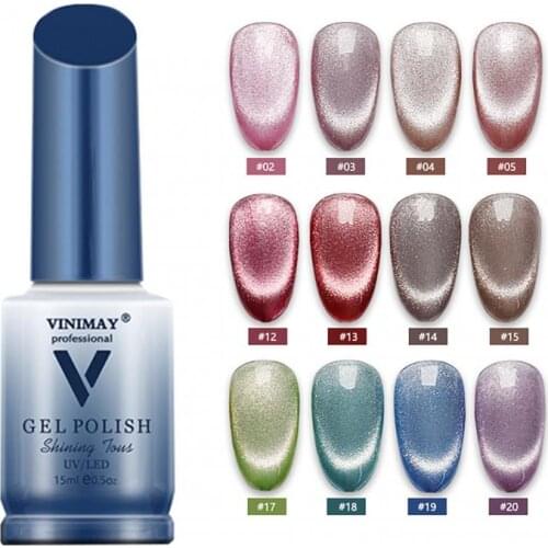 30 Colors Cat Eye Nail Polish Glue Glitter Shinny Nail Polish Mirror Diamond Quick Dry Waterproof Long Lasting Nail Art Gel