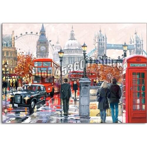 5D,DIY,Diamond Painting,London Collage,Monuments,Full,Diamond Embroidery,Needlework, Rhinestones,Mosaic,Cross Stitch,Decoration