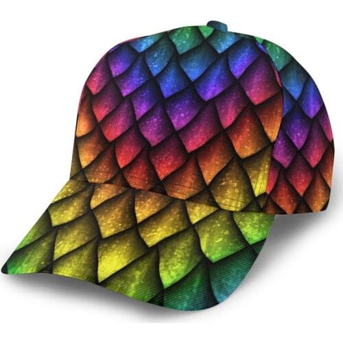 CINESSD Colorful Dragon Scales 1 Outdoor Sport Caps Baseball Hat Men Women Visor Cap Baseball Cap Street Hip Hop Caps