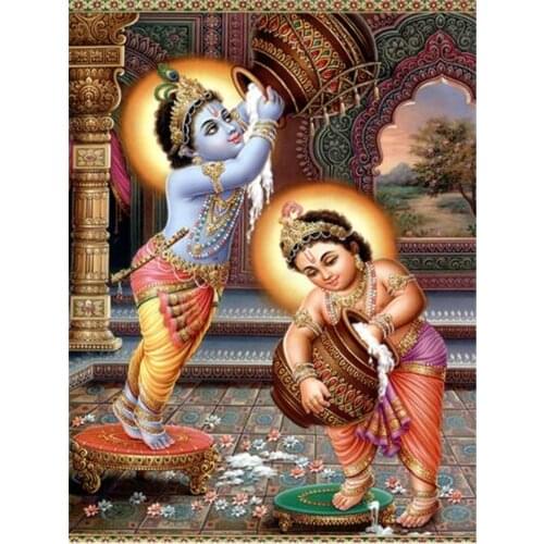 Buddha India Ganesha DIY Embroidery Cross Stitch 11CT Kits Needlework Craft Set Cotton Thread Printed Canvas Dropshipping