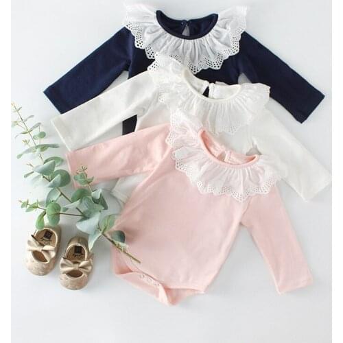 Baby Spring Summer Girl Bodysuit 100% Cotton Kids Girl Bodysuits Clothes 0-24m Infant Girls Outfits Casual Jumpsuit Clothing