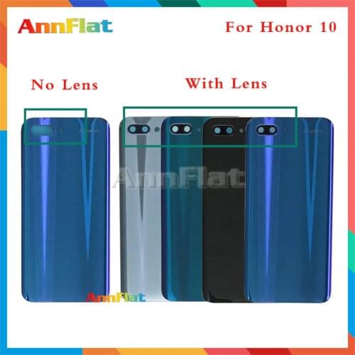 For Huawei honor 10 Back Housing Battery Cover Door Rear Cover Glass with Adhesive honor 10 With Camera lens or No Camera lens
