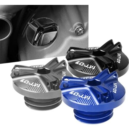 For Yamaha MT-03 MT03 2016-2019 Motorcycle Accessories Engine Oil Filter Cup Plug Aluminum Cover Screw Logo With MT03 2018 2017