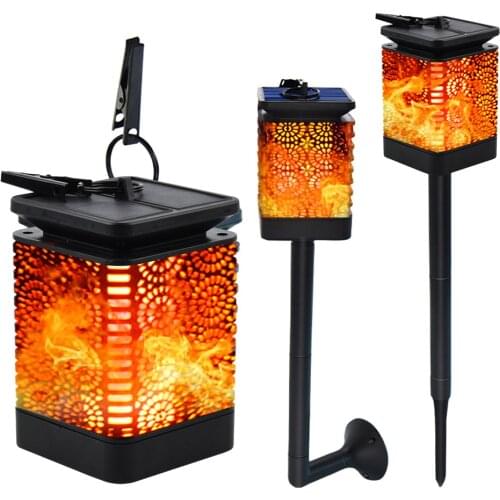 Solar Flame Torch Lamp 12 LED Light Landscape Lawn Lamp Path Lighting Waterproof Lawn Courtyard Fence Garden Outdoor Lighting