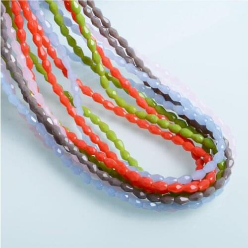 China Beads Factory 3x5mm Teardrop Beads DIY Jewelry Glass Drop Beads For Earrings