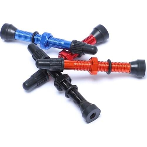 Bicycle 1Pair 48mm/60mm/78mm Presta Valve for Road Tubeless Rim Alloy Or Brass Stem Brass Core W/ Cap & Tool