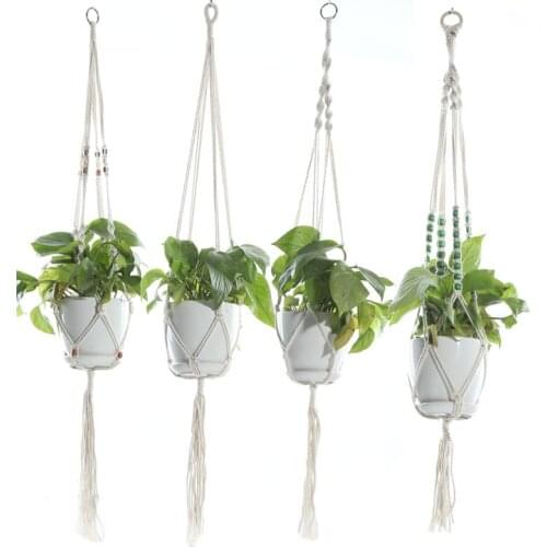 Macrame Plant Hangers, 3 Different Pack, Indoor Outdoor Hanging Planter Basket, Hanging Plant Holders, Decorative Macrame