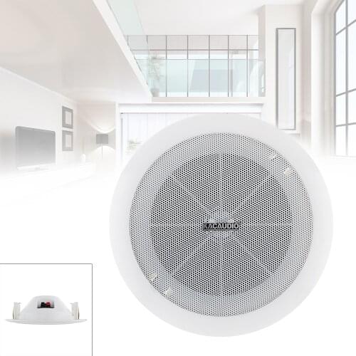 6.5 Inch 6W Microphone Input USB MP3 Player Ceiling Speaker Public Broadcast Background Music Speaker for Home Supermarket