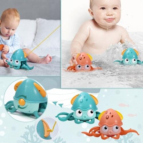 Cartoon Baby Bath Toys Cute Swim Big Cable Learning to Walk Bathtub Clockwork Toys Infant Water Classic Toy for Children