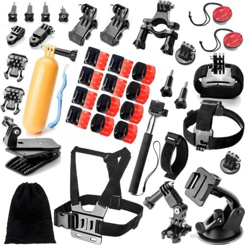 For Gopro Accessories Set for go pro hero 6 5 4 3 kit 3 way selfie stick for Eken h8r / for xiaomi for yi EVA case VS77