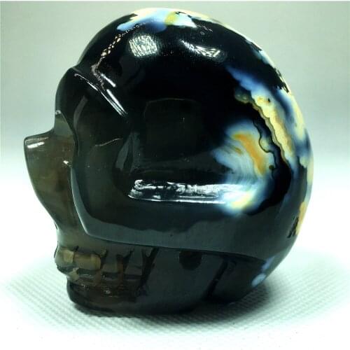 Agate Cranium Natural Stones Crystals Craft Chakra Skulls Wicca Wichcraft Reiki Healing Gems Minerals Meditation Home Decor Gift