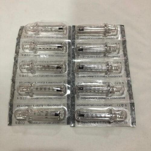 Superior quality 0.3ML Disposable Ampoule Head for Hyaluron Gun Hyaluronic Pen High Pressure Wrinkle Removal Water Syringe