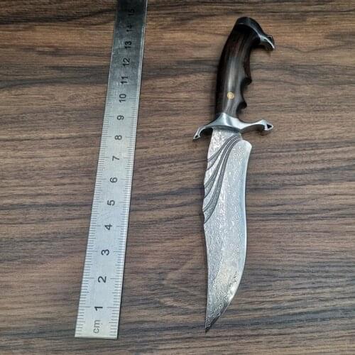 67 Layers VG10 Damascus Steel Hunting Tactical Knife Fixed Blade Outdoor Camping Knife EDC Tool Survival Self-Defens Knife