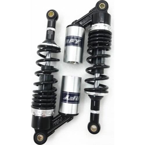 RFY 1pair 300mm Motorcycle Air Shock Absorber Rear Suspension Yamaha Honda Kawasaki Black and Silver