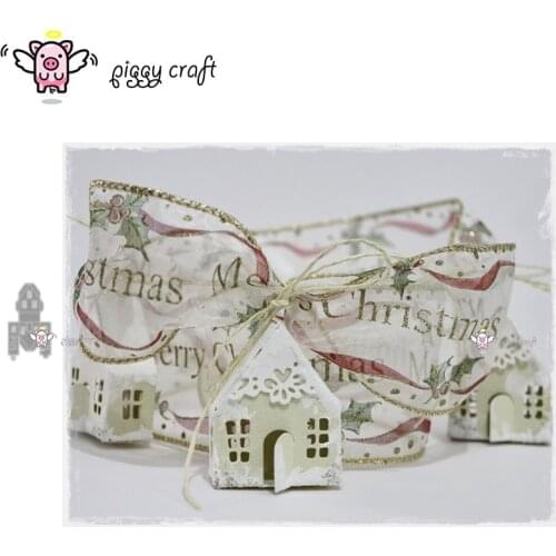 Piggy Craft metal cutting dies cut die mold 3D House decoration Scrapbook paper craft knife mould blade punch stencils dies