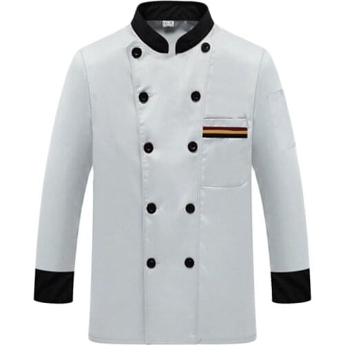 Chefs Work Clothes Sushi Costume Shirt Men Chef Coat Chef Chef Jackets Black Sous Chef Coat