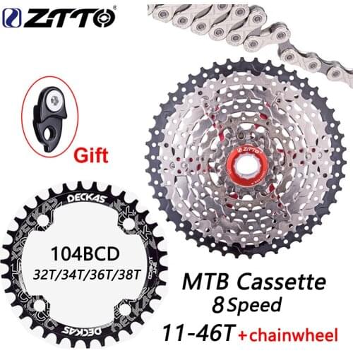 ZTTO mtb Bicycle Cassette 8speed 11-46T Freewheel 8 Speed Steel Flywheel For M310 Tx35 K7 X4 MTB Mountain Bike Bicycle Part