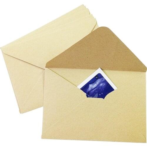 10pcs/lot Vintage Kraft Envelope Retro Kraft Paper Envelopes Gift Card Office Stationery For Invitations