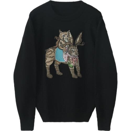 Vintage Female Sweater Women Fashion Patchwork Hoodies Spring Autumn Casual O-Neck Pullover Femmes Cotton Embroidery Pullovers