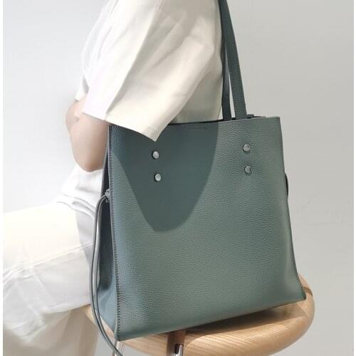 Women Handbags Tote Genuine Leather Big Capacity Commute Bag Casual High Quality Shopper Daily Designer Shoulder Bags For Women