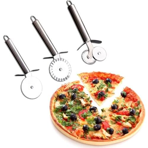 1pc Pizza Cutter Stainless Steel Pizza Single Wheel Cut Tools Household Pizza Knife Cake Tools Wheel Use For Waffle Cookies Tool