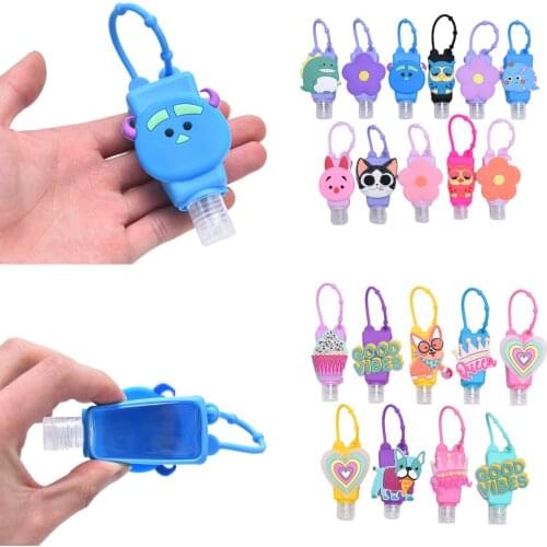 30ml Cute Silicone Mini Hand Sanitizer Hand Gel Holder Portable Safe Gel Holder Travel Shampoo Soap Dispenser Bottle