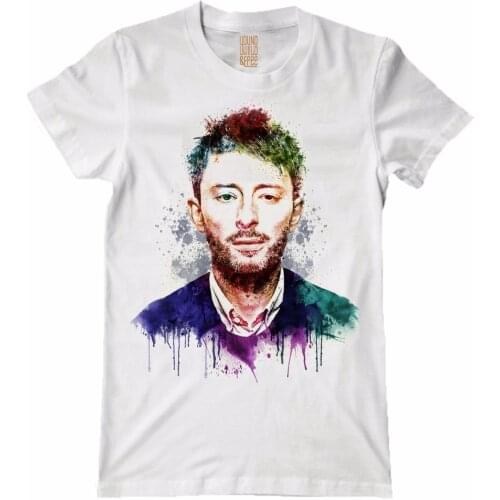 4 styles thom yorke White T shirt rocker mma fitness Cotton Customize print Tshirt camisetas hombre Ropa Mujer
