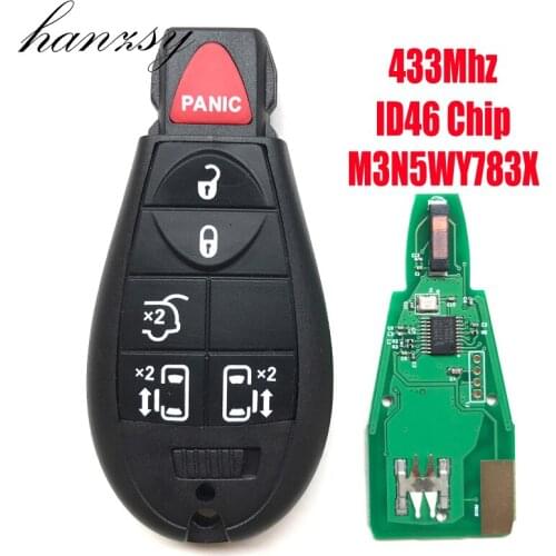 5+1/6 Buttons Remote Key For Chrysler 300c Town Country For Jeep Commander Complete M3N5WY783X ID48 Chip 433Mhz Smart key