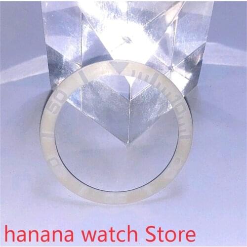 BLIGER brand new high-quality 38mm Rubber colour rotating glass bezel, suitable for 40mm mens watch with automatic winding