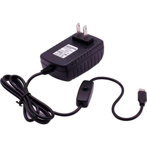 Type-C Power Supply Euro US Adapter for Raspberry Pi 4B