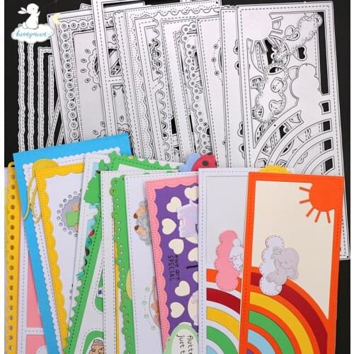 Bunnymoon 2020 New Arrival Background photo frame Metal Cutting Dies and stamps DIY Scrapbooking Card Stencil Paper DIY Cards