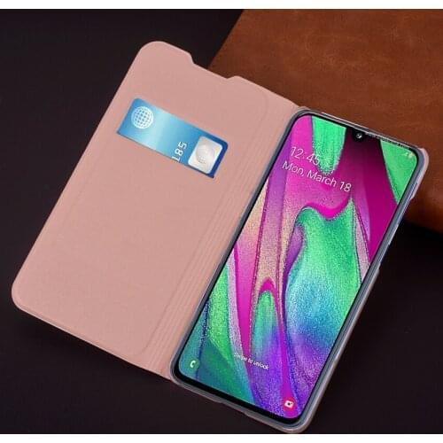 Slim Wallet Case For Samsung Galaxy A40 A405F A405FN A405FM Phone Sleeve Bag Mask Flip Cover With Card Holder Business Purse