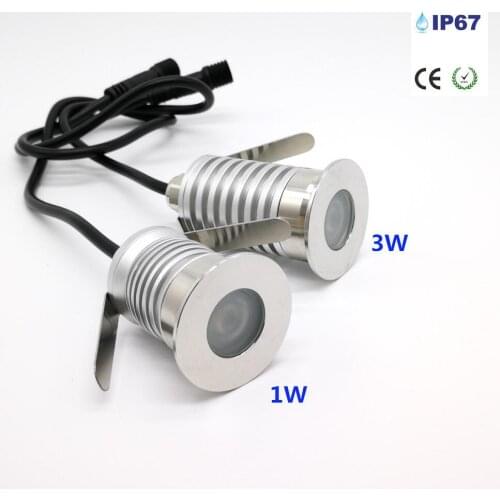 CREE Led Floor Decking Lights DC12V 24V 1W 3W Led Underground Light IP67 Buried Lamps Exterior Spot encastrable terrace lighting