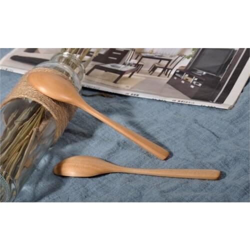 Wooden Spoon Cucharas De Madera Utensilio Pratico De Cozinha Mini Honey Spoon Gastronomia Cuillere En Bois Cuchara Madera#W