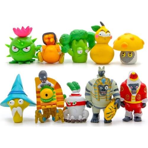 10pcs/lot Plants vs Zombies 2 PVC Action Figures Toys PVZ Plant and Zombies Figure Collection Model Toy for Children Kids
