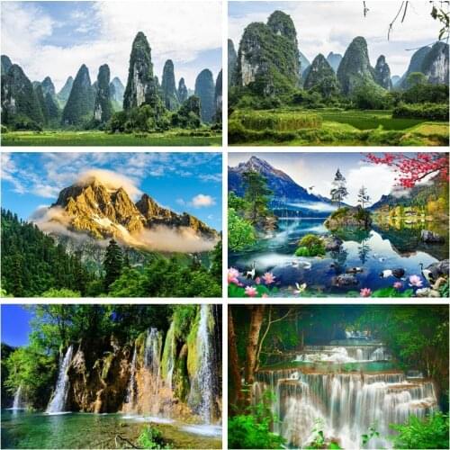 Yeele Landscape Mountains Scenery Painting Decor Photography Backdrops Personalized Photographic Backgrounds For Photo Studio