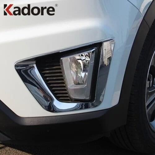 For Hyundai Cantus Creta ix25 2014-2018 2019 Chrome Front Rear Foglight Fog Light Cover Trims Car Protect Exterior Accessories