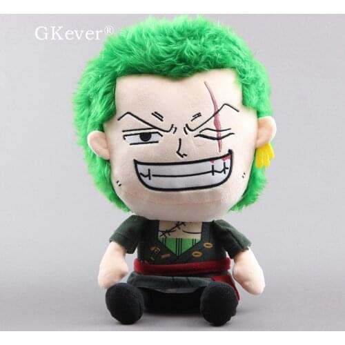 34 cm One Piece Roronoa Zoro Plush Toys Doll Peluche Japan Anime Cartoon Roronoa Zoro Luffy Series Dolls Baby Kids Party Gift