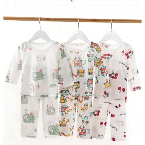 Girls Boys Summer Pajamas Set Childrens Cartoon Sleepwear Set Thin style Pajamas Dinosaur Baby Pyjamas Sets 4 5 6 7 8 9 10 Yrs