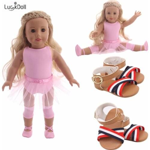 LUCKDOLL Fashion Ballet Dress Fit 18 Inch American 43cm Baby Doll Clothes Accessories,Girls Toys,Generation,Birthday Gift