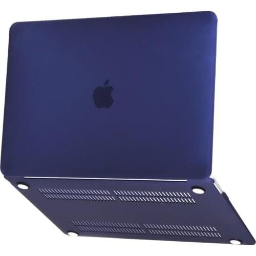 Matte Laptop Case Cvoer +keyboard Cover For 2018 New Apple Macbook 13 Air With Retina Touch ID Model A1932-Navy Blue