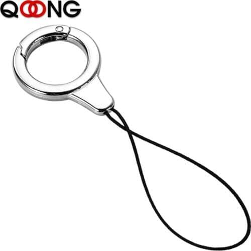 10 PCS Multifunction Key Chain Black Rope Phone Lanyard Key Ring Metal Car Keychain U Disk ID Cards Keyring For Men Women M03