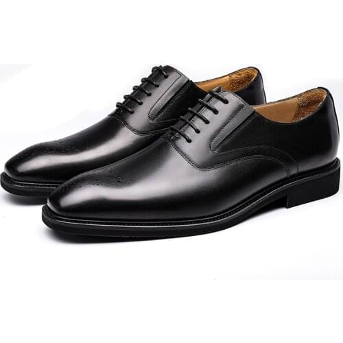 Genuine Leather Oxford Mens Dress Shoes Formal Business Lace-up Mens Casual Shoes Zapatillas Hombre for Men Winter Sneakers